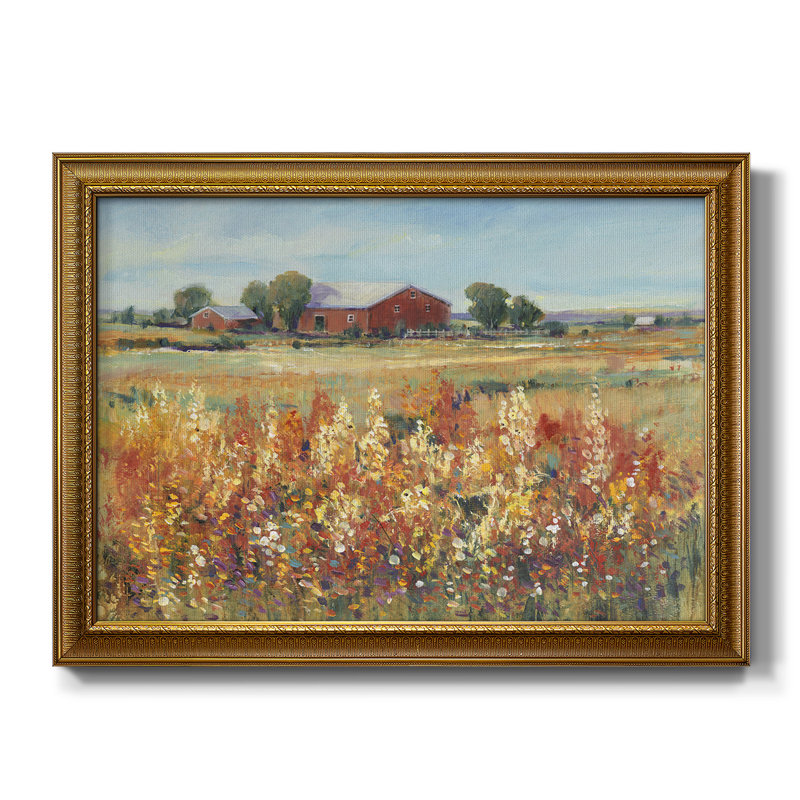 Country View II - Peinture sur toile encadrée, H 24 po x l 36 po