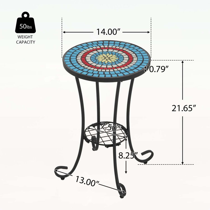 Versatile Patio Side Table with Stylish Appeal and Practical Functionality