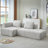 Granli L-Shaped Corduroy Sectional Sofa with Chaise Lounge-118592513