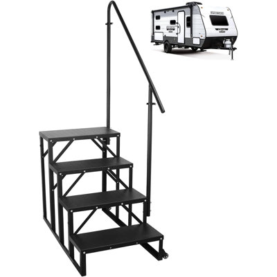 Hot Tub Steps With Handrail Mobile Home Stairs Steps With Wheels