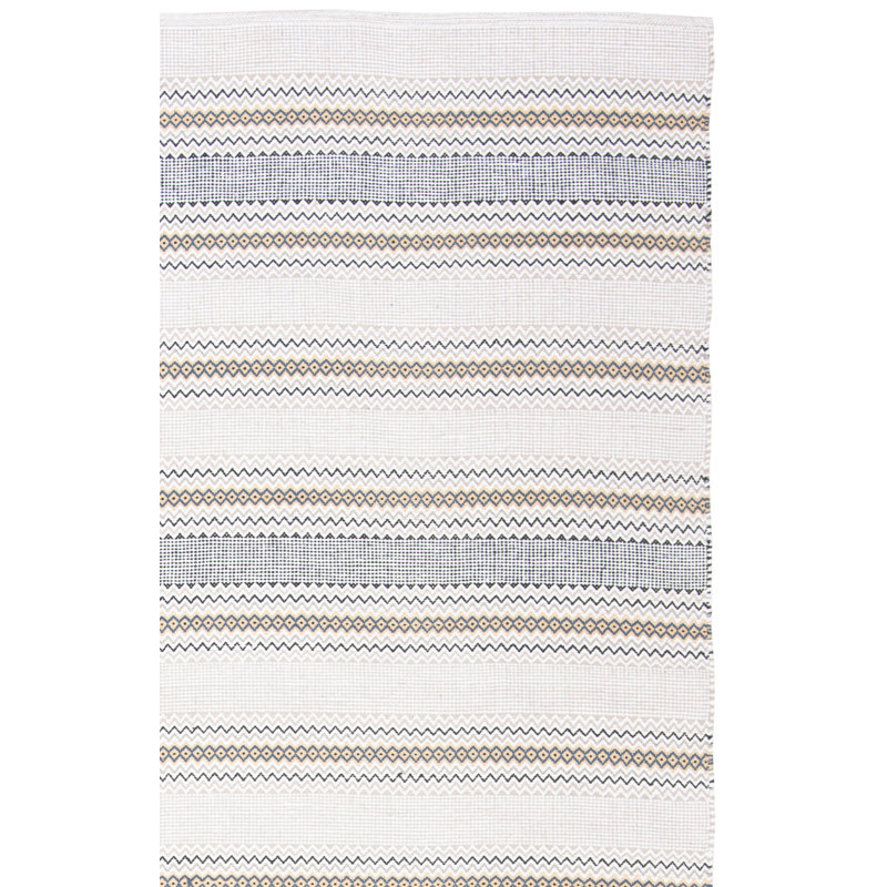 Tapis rayé en coton tissé à la main Breckenridge, Tapis de couloir 2 pi 3 po x 8 pi