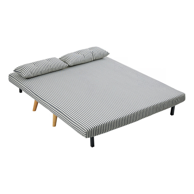 Wallen 2 Seater Velvet Sleeper, Black Stripe