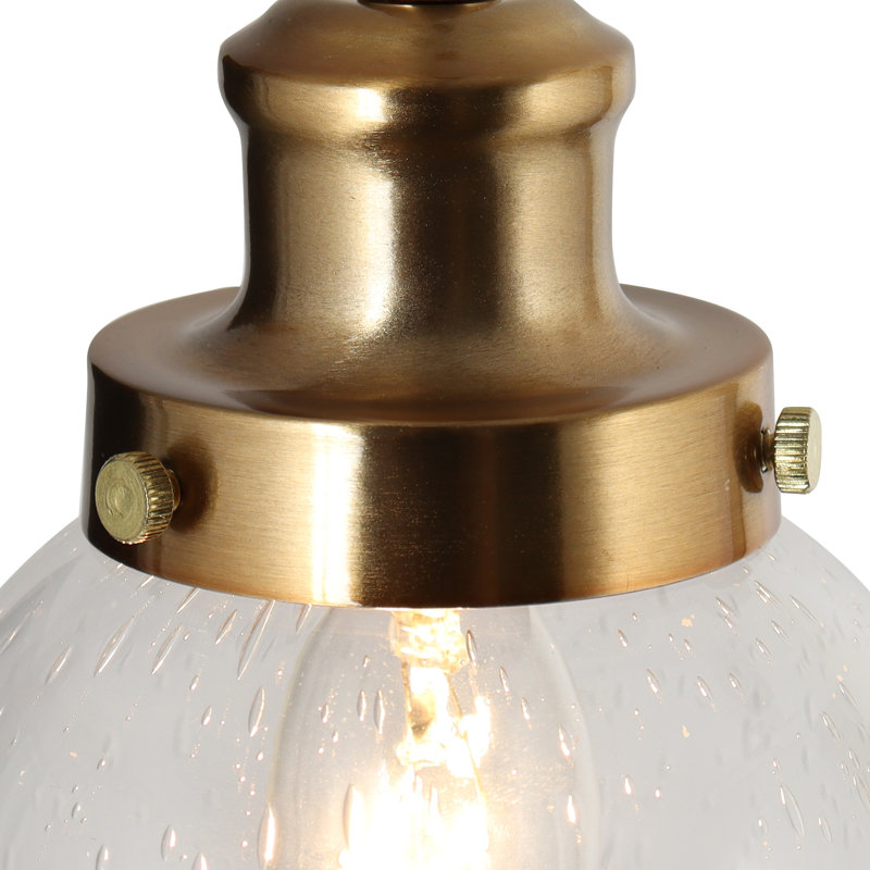 Luminaire suspendu en bronze à 1 lumière pour îlot de cuisine Denroy