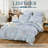  800TC 100% Egyptian Cotton Duvet Cover Set，3pcs Boho Paisley Style Floral in Light Blue Shabby Chic Bedding Set, Aesthetic Botanical Pattern for Bedroom Guest Room All Seasons-128868471