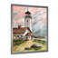 Phare sous un ciel gris rose - peinture sur toile-67364773-67364775