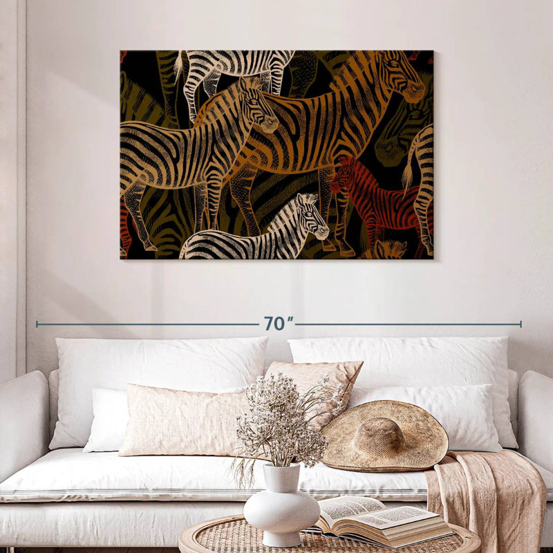 Brampt African Zebras Pattern, 30" H x 45" W