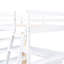 Lit mezzanine double blanc avec bureau / tablettes pratiques - Living, Étagères, Bureau Qualité exceptionnelle