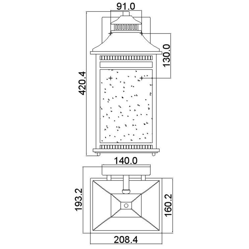 Estrella 3 - Bulb Outdoor Wall Lantern