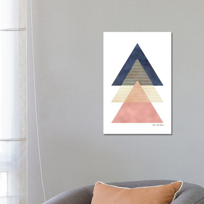 Triangles II 1 Piece Wrapped Canvas Wall Art