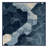 Soft Plush Eickhoff Modern & Contemporary Abstract Area Rug in Blue – Navy Binding-953682789