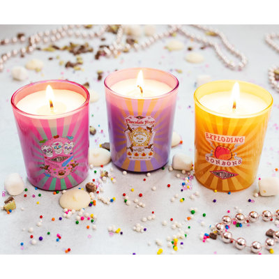 Honeydukes Scented Designer Candle with Glass Holder