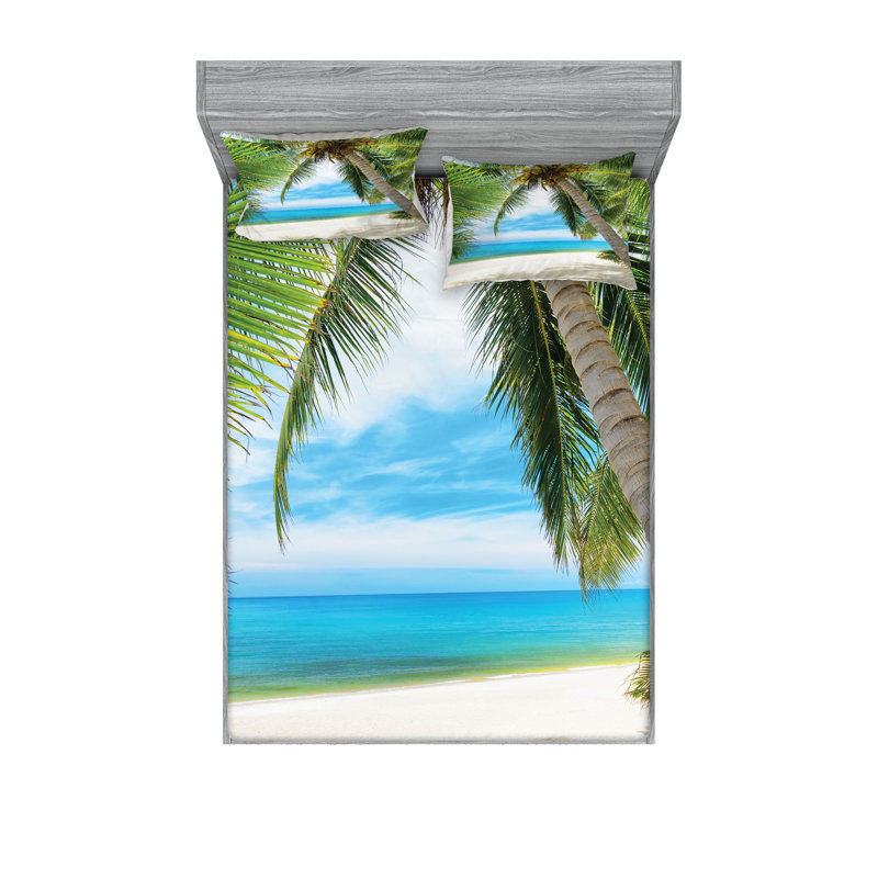 Drap-housse et coussin décoratif Ambesonne, Ensemble de draps pour très grand lit californien