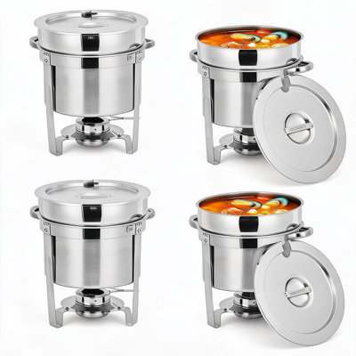 Chauffe-plats commercial en acier inoxydable 7QT