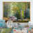 Toile avec cadre flottant or