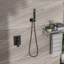 Système de double pomme de douche - fixation murale carrée de 10 pouces, tête en bronze huilé,
