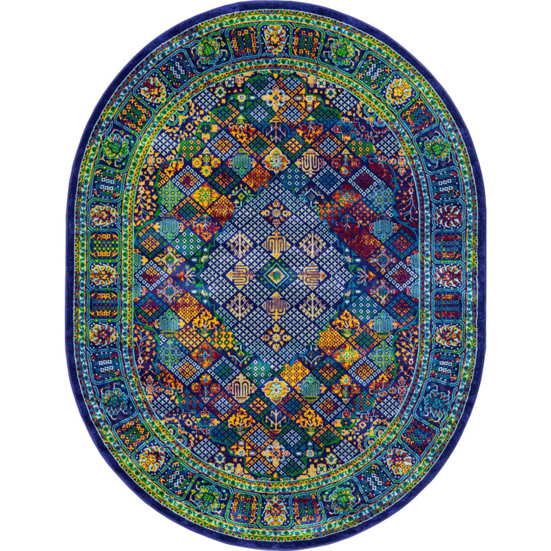 Oriental Indoor Rug, Oval 7'10" x 10'