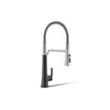 Kohler Tone Single Handle Semi-Professional Pre-Rinse Kitchen Sink Faucet with Three-Function Pull Down Sprayer