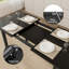Ensemble de salle à manger 5 pièces en bois et métal avec table extensible à quatre pieds-58404240