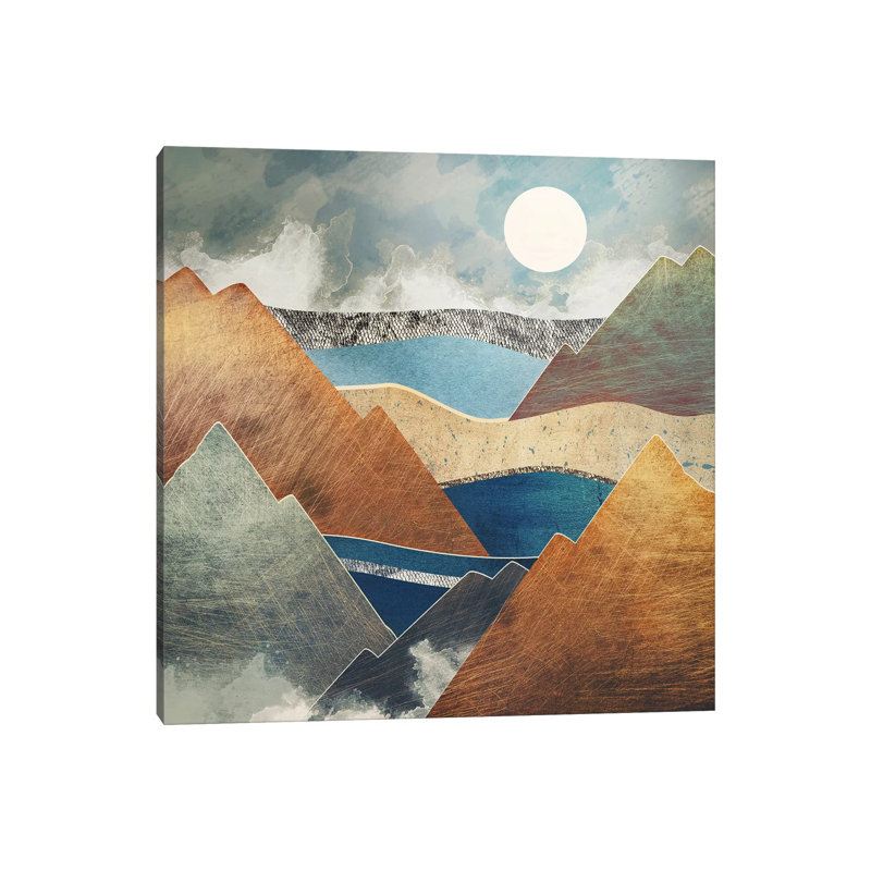 Mountain Pass by SpaceFrog Designs - Wrapped Canvas Painting, 45.72 cm H x 45.72 cm W x 1.91 cm D
