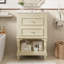 Meuble de rangement compact de 50 cm pour salle de bain avec lavabo en céramique et pieds sculptés