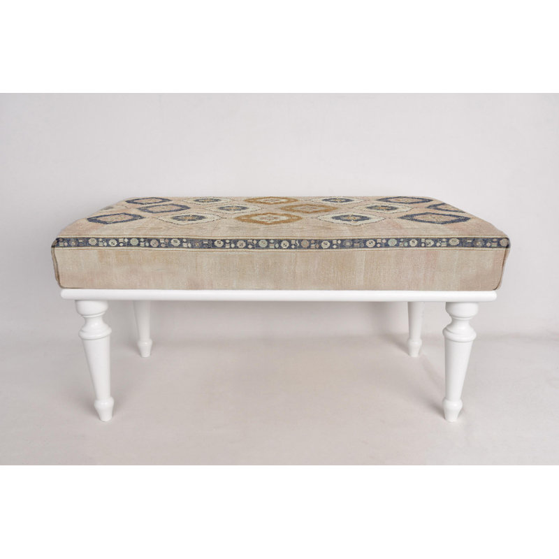 Banc à motif géométrique, banc Mudroom, banc repose-pieds, banc rembourré, banc tapis turc, banc Kilim, banc de décoration intérieure, banc fabriqué à la main
