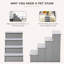 Pet Step , Grey - For Small Dogs & Cats Up To 22 Lbs, Cushioned Comfort Elevating Steps, Supports Pets Lbs Safely
