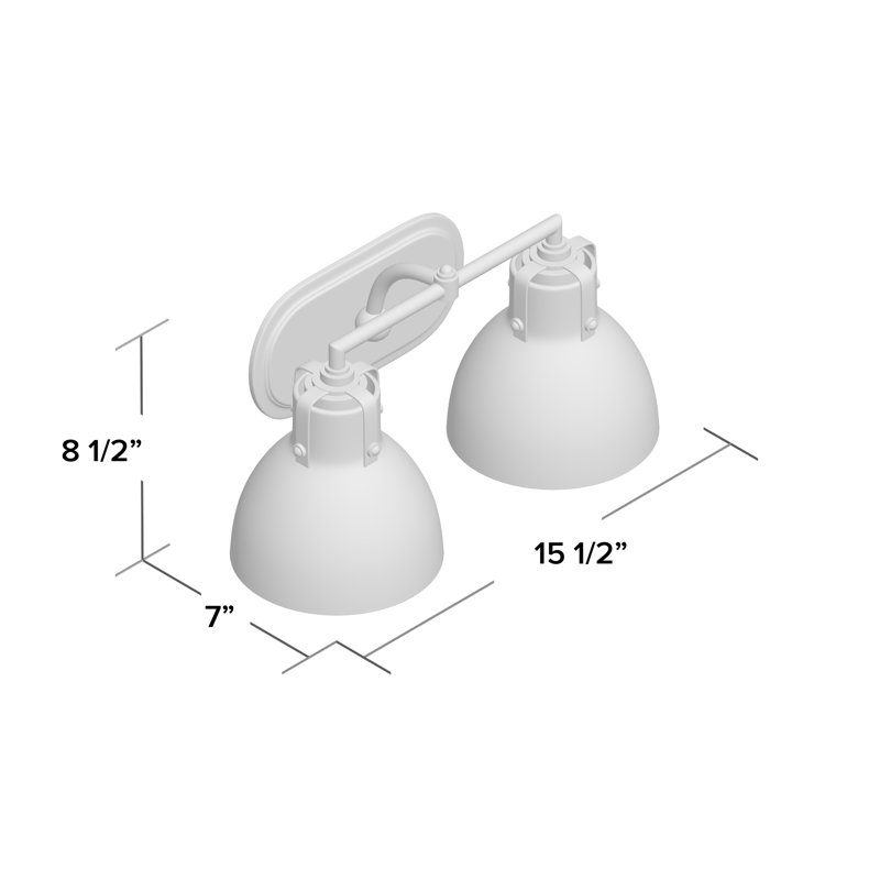 Dolan 2 Light Seeded Dimmable Vanity Light