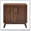 Buffet Mid-Century moderne cannelé avec pieds en bois