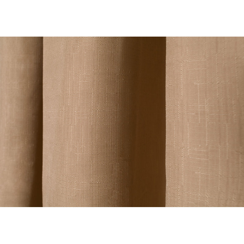 Syreeta 100% Polyester Room Darkening Solid Color Curtain Panel with Rod Pocket Top, 40" W x 84" L, Cafe