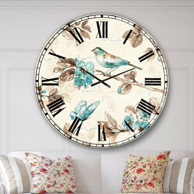 Ailes d'oiseaux beiges - Horloge murale traditionnelle