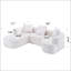Canapé modulaire modulaire avec méridienne en forme de L, un canapé-lit moderne en forme de nuage avec siège profond et haute résilience