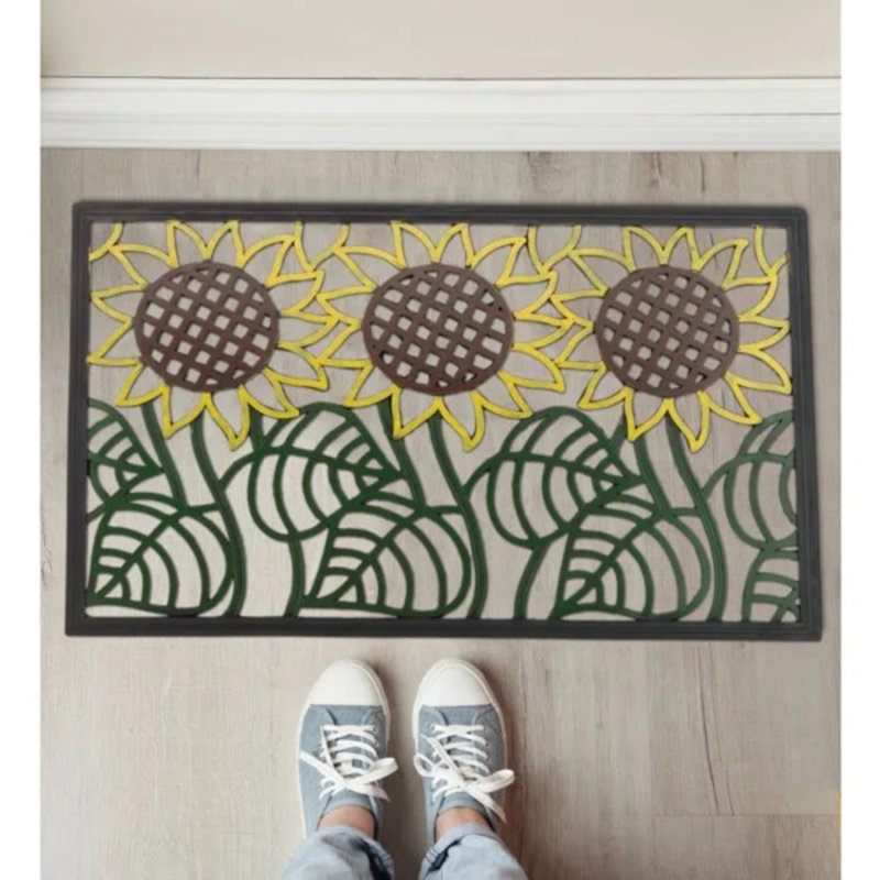 Paillasson en caoutchouc, Tournesol