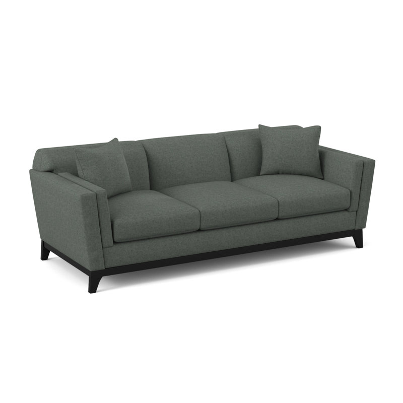 Zabriel Upholstered 92'' Sofa, Napa Steel Chenille