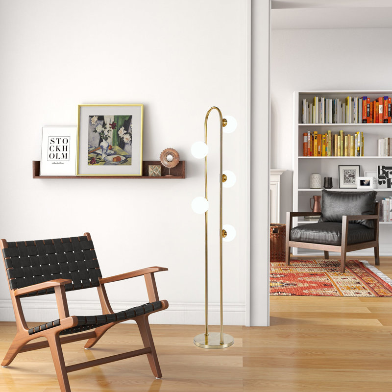 Lampe sur pied Artema avec globe blanc
