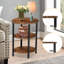 Table de bout ovale avec tablettes de rangement à 3 niveaux Jakwan-88677338
