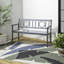 Banc d'extérieur en bois d'acacia à dossier arrondi de 51,2 po avec accoudoirs, assise de jardin et de finition grise Apollo (capacité de 600 lb)-508015130