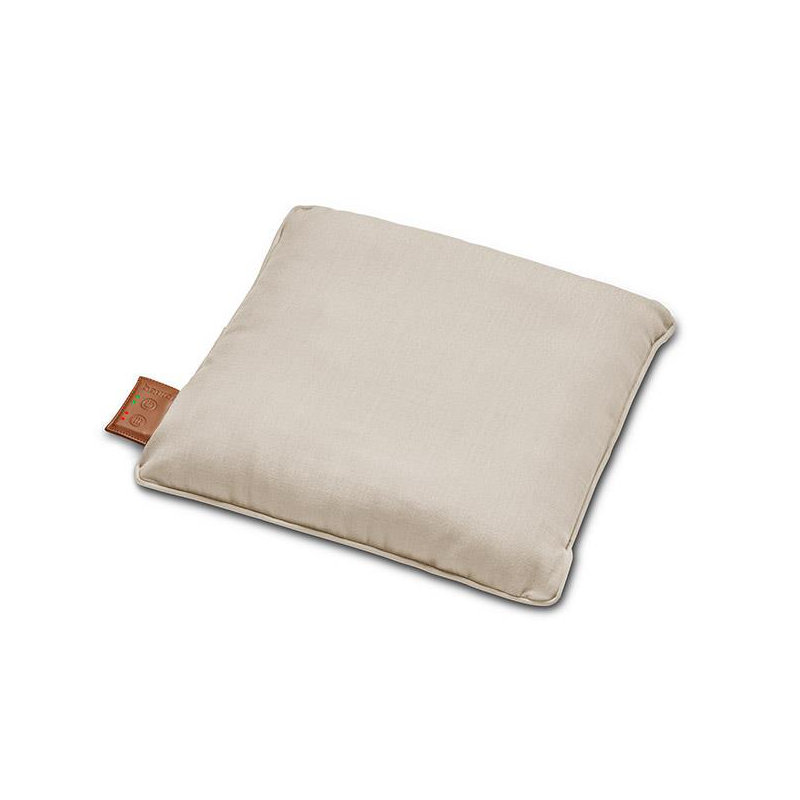 Cordless Heated Throw, Natural/Grey