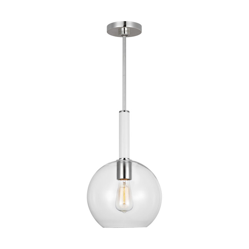 Luminaire suspendu à 1 lumière, Nickel poli