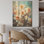 "Bold Colors" gris et blanc jonquilles Bloom I - jonquilles en bois sur bois de pin naturel