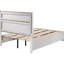 Lit à panneau double blanc avec compartiments intégrés, attrait intemporel pour la décoration de la chambre à coucher, fonction de poignées, bois franc asiatique et panneau de particules, rangement à compartiments longs de 77,32 po, look polyvalent-1976039579