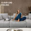 Modular Sectional Sofa Couch, Oversized Free Combination Deep Seat Sofa, Cushion Covers Removable & Washable, Fabric, Down Filled-280536397