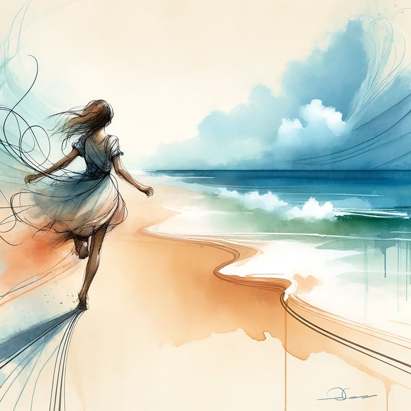 Art mural sur toile Serenity Dance, H 20 po x l 20 po x P 1,5 po