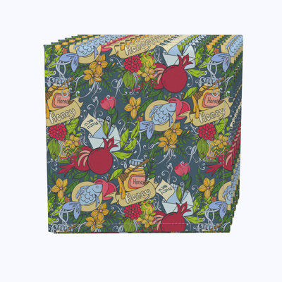 Polyester Floral Square Napkin