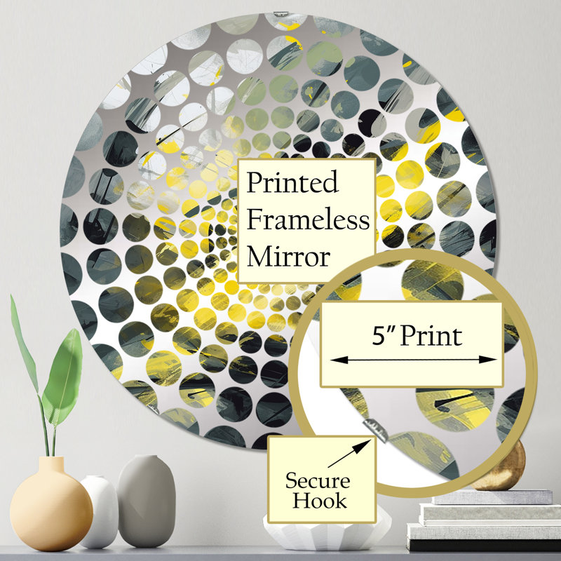 Turnervale - Miroir décoratif à cercles concentriques, 23,6 po x 23,6 po