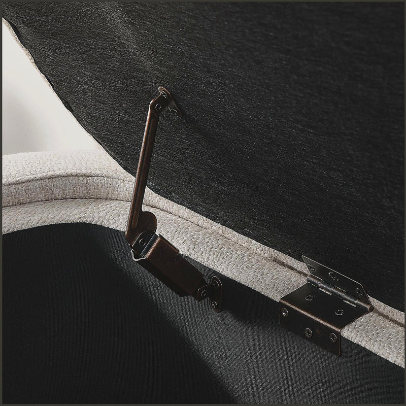 Banc rembourré avec grand espace de rangement, Beige