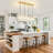 Bette 4 - Light Black Modern Kitchen Island Crystal Pendant With Adjustable Height-972232635