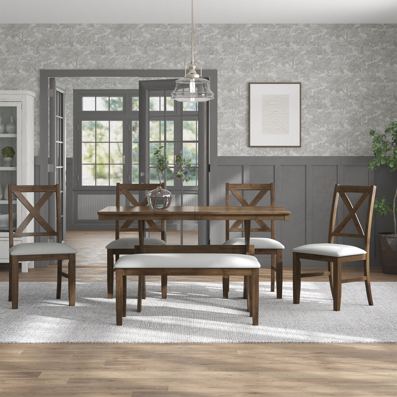Laurel Foundry Modern Farmhouse® Shawn 6 - Person Dining Set & Reviews ...