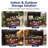150-Gallon Black Christmas Print Resin Deck Box with Decorative Printed Panels