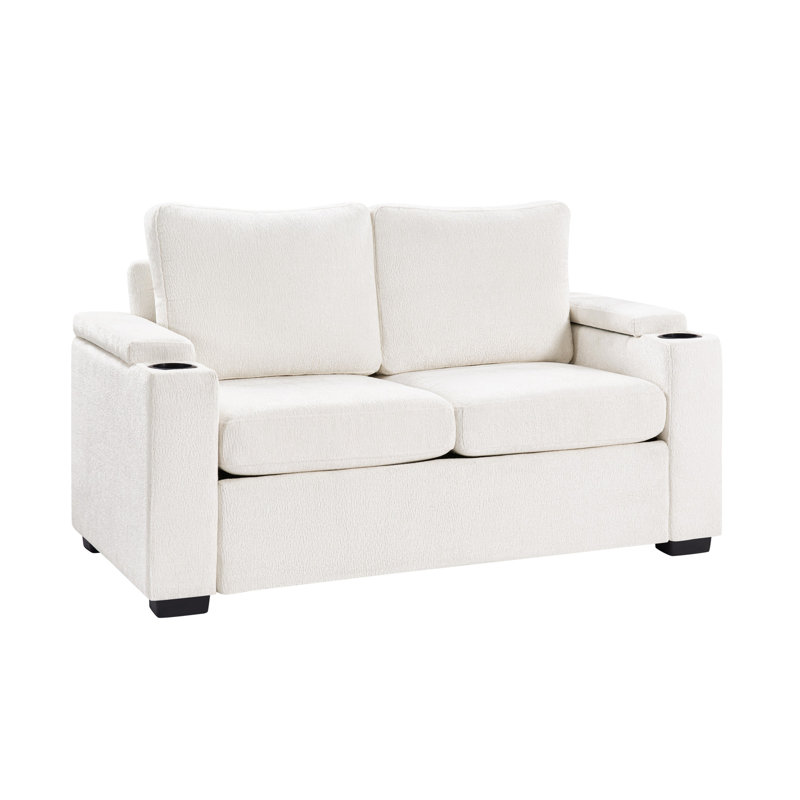 Canapé-lit convertible 3 en 1, Chenille beige