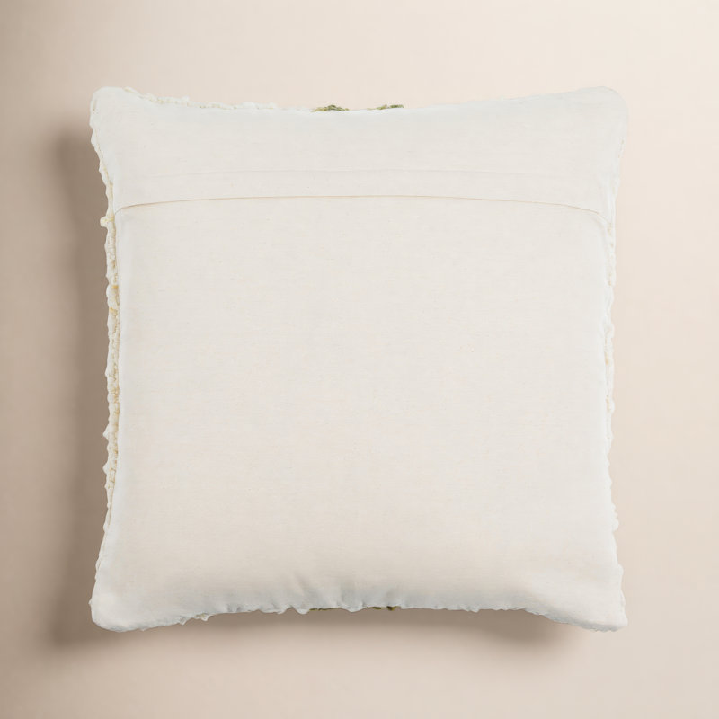 Coussin Alivia, Vert olive, Polyester/ Bourre en polyester, 20 po x 20 po